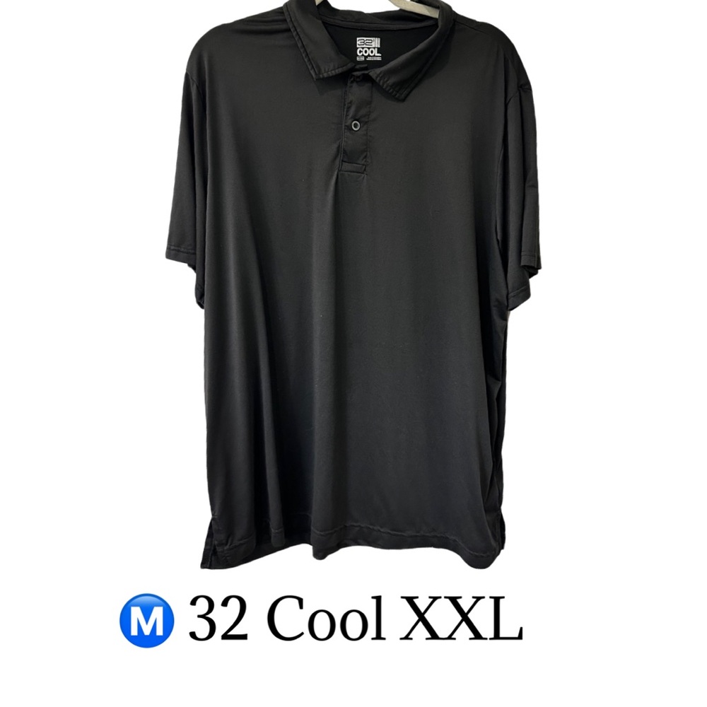 Ⓜ️ 32 Cool buttery soft, lightweight‎ Men's Polo - Black